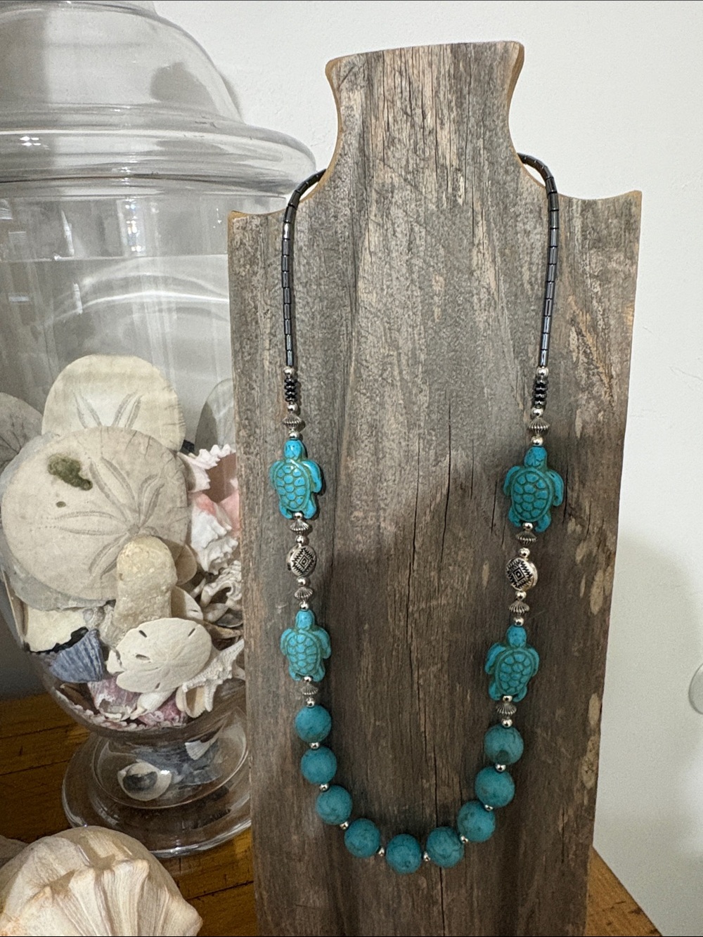 Turquoise Turtle Bead Necklace - Women Jewelry